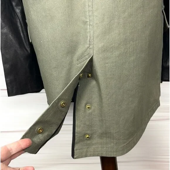 MACKAGE Montreal Zip Front Hooded Jacket with Leather Sleeves Removable Lining M - Picture 6 of 15